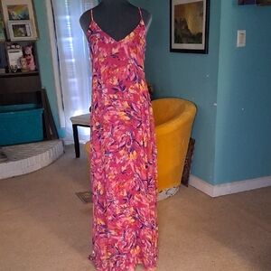 Floral Pink Maxi Dress